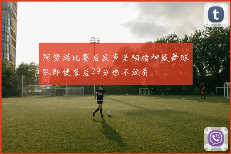 阿努诺比赛后发声坚韧精神鼓舞球队即使落后29分也不放弃